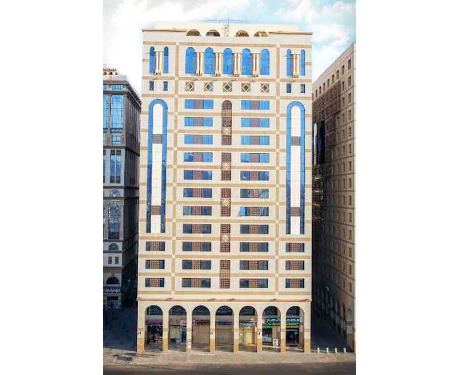 Front exterior of Odst Al Madinah Hotel, a 3-star accommodation near Prophet’s Mosque in Madinah