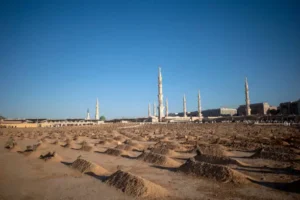 View of Jannat al-Baqi graveyard near Masjid an-Nabawi – Ziyarat Places in Madinah