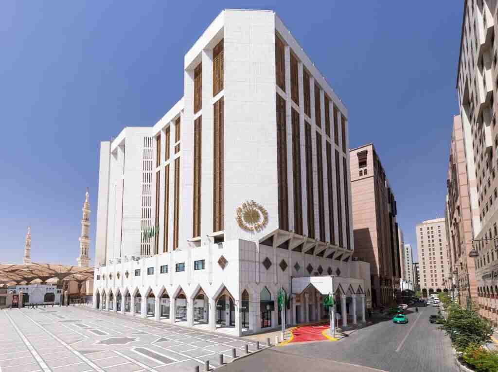Front exterior of The Oberoi Madina Hotel near Masjid Al Nabawi
